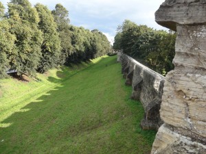 Part of wall and moat