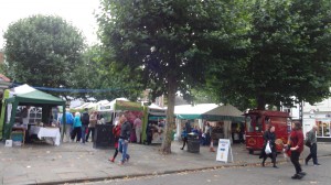 Some of the food tents