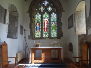 Altar with fresh flowers