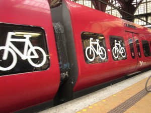 Carriage for bikes Similar signs for prams and wheelchairs