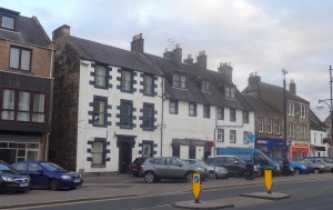 Part of main street The middle white building has a plaque to Samuel Greig 1735-1788 who became employed by the Russian Navy and was extremely well regarded by his employers and had previously lived in that building