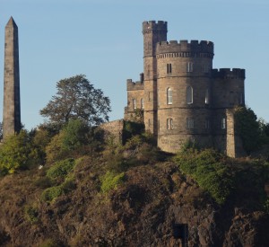 Not sure what these are. A building demolished of all but its front facade provided a view across the river to the structures above. 