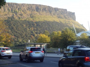 Arthur's Seat near the Scottish Parliament Buildings