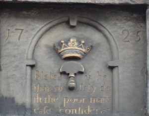 No idea what it means or exactly which building it came from