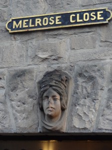 Every now and then a break in the buildings would show a sign like the one above although I don't remember sculpture