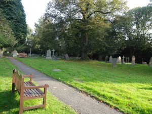 One of the few seats I've seen in churchyards