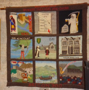 Tapestry to celebrate the 900th anniversary of the town with each square showing a major event of each 100 years.