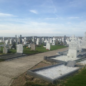 Not quite so old section of cemetery