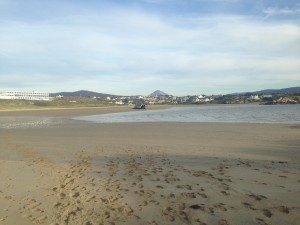 The beach, boat and civilization