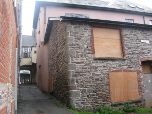 The back of the property looking towards the street