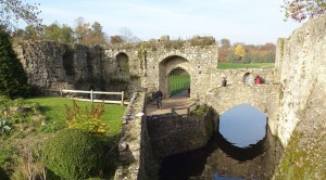 One of the first views of the castle