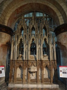 Monument to King Edward 2nd who is buried beneath.