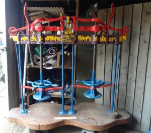 A double lever cast iron cheese press