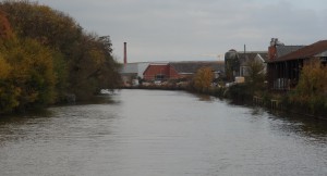 Looking back down the canal