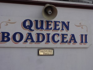 This is the boat used for the canal trip. It was one of the small boats used to rescue soldiers during the evacuation from Dunkirk in 1940.
