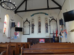 Inside the church