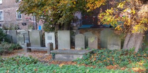 Some of the tombstones rearranged following renovation some time ago