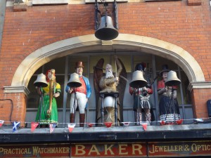 The figures with Father Time in the center. I did loiter expecting to hear the hour struck but unsure if my timing off or it no longer works.