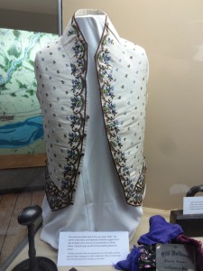 A waistcoat on display in the Folk Museum but from an earlier period than the Beatrix Potter era. 