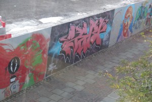 Seen from an upstairs window at the back of the public library