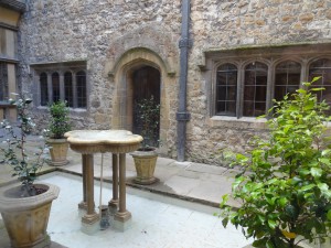 Lovely little courtyard reminiscent of ones seen on southern Spain.  The Spanish princess, Catherine of Aragon , initially the wife of Henry V11 and then his brother Henry V111  lived in the castle.