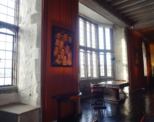 The bay window was installed during renovations in 1512 and the room is the largest in the castle 