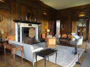 This room is known as the Thorpe Hall Drawing Room due to the fireplace and paneling having come from there in 1927