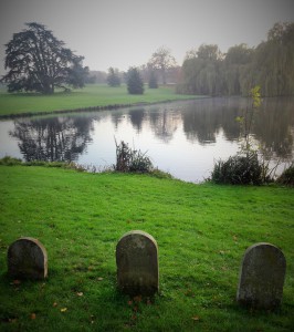 Dog graves overlooking a lake