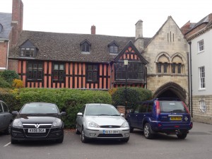 Old building and gate in the cathedral grounds